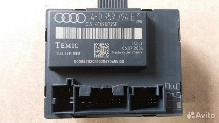 Блок комфорта задней правой двери Audi A6 C6 06-12