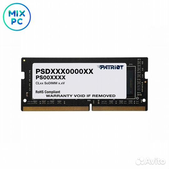Модуль памяти DDR4 SO-dimm 4Gb 2666MHz Patriot PSD