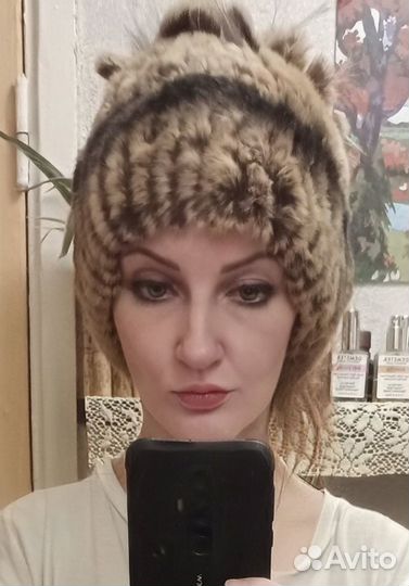 Шапка женская зимняя шиншилла натуральная
