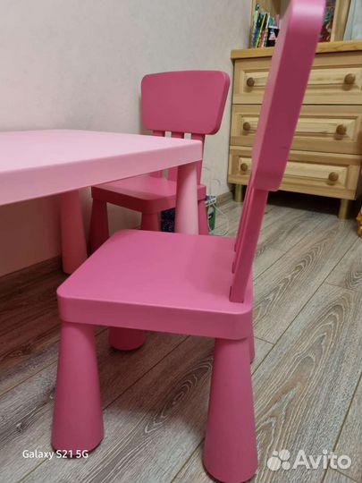 Комплект детской мебели стол и стулья Икеа маммут