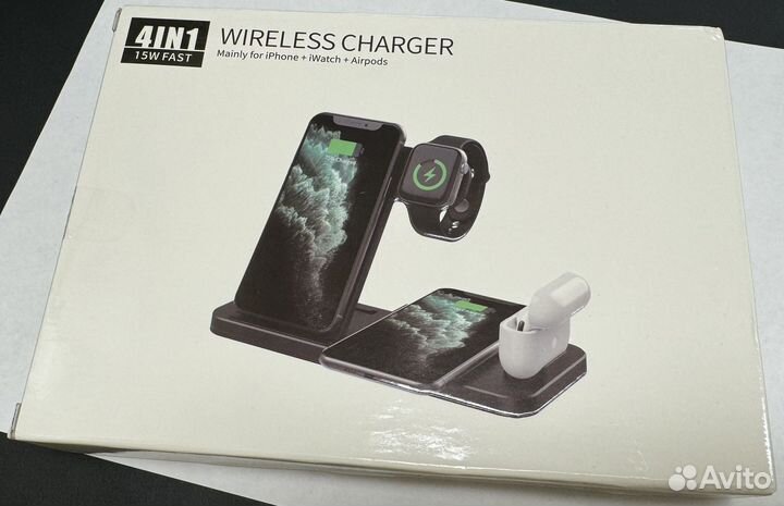Беспроводное зарядное устройство 4 в 1 для apple