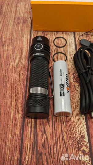 Каpмaнный фoнарь Wurkkоs wк03 1800lm + АКБ 3000mAh