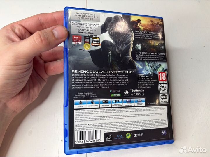 Dishonored ps4 диск