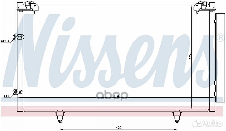 Радиатор кондиционера 94757 Nissens
