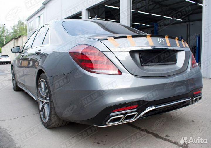 Диффузор насадки 63 AMG Mercedes S222 рестайлинг