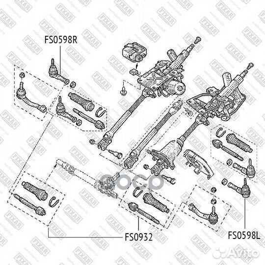 Наконечник рулевой тяги правый renault Clio/Meg