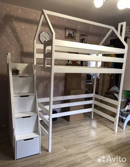 Кровать чердак домик 180х80