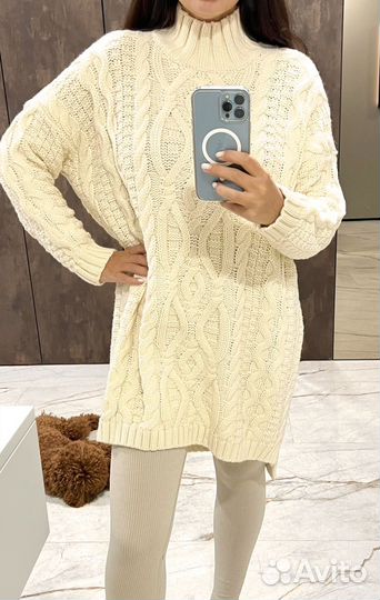 Свитер крупной вязки женский