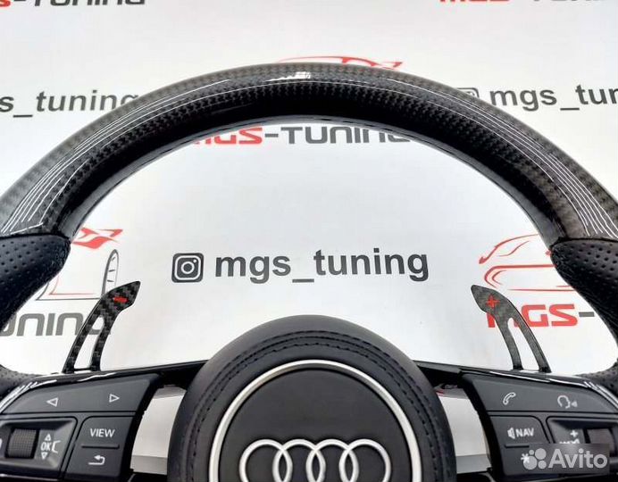 Руль Audi RS карбон подушка Ауди Q7 4M RSQ7 2015+