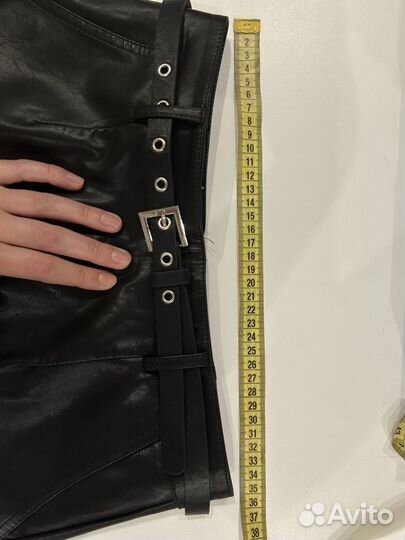 Юбка экокожа 44