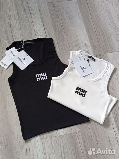 Майка топ Miu Miu Премиум Хит s m L Xl