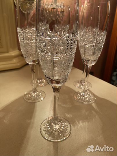 Хрустальные фужеры Чехословакия