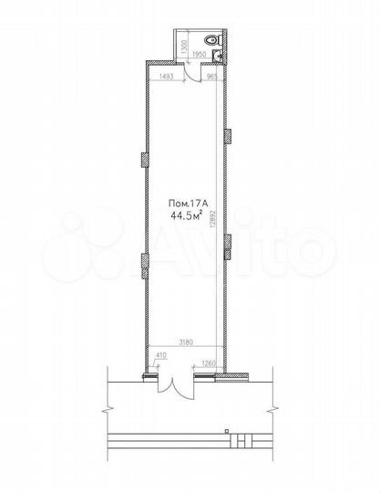 Помещение 44,5кв.м. ЖК Бородино