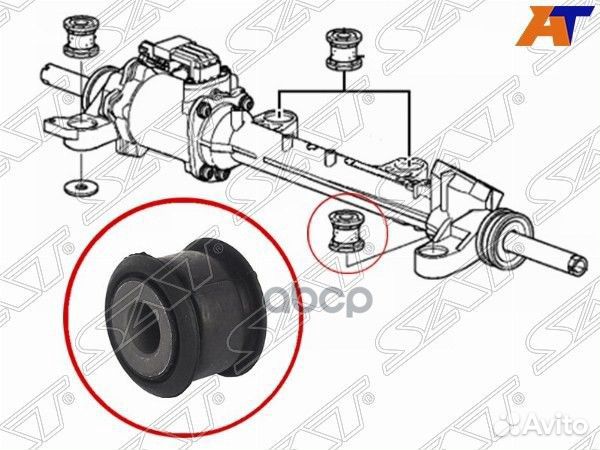 Сайлентблок рулевой рейки honda accord 08-12 ST