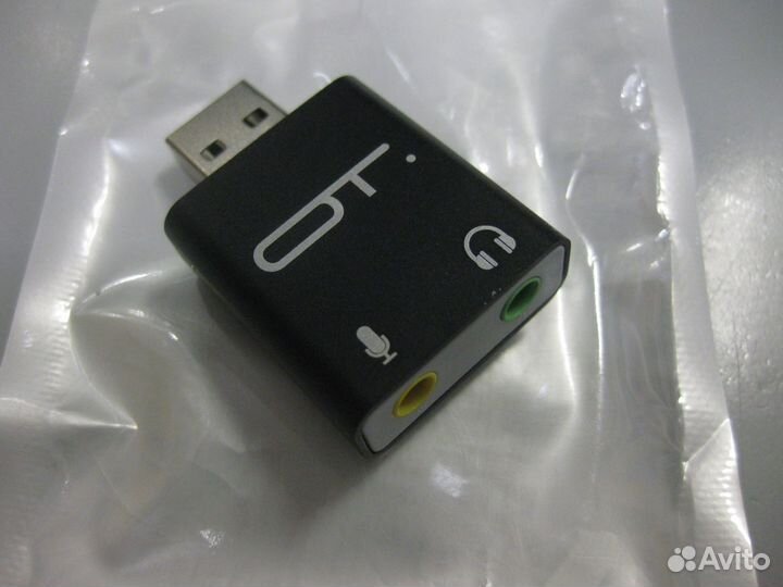 USB-адаптер для подключения наушников к ноутбуку