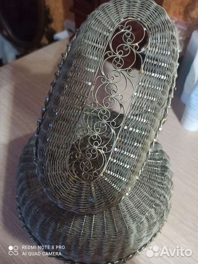 Конфетница и корзинка мельхиор винтаж