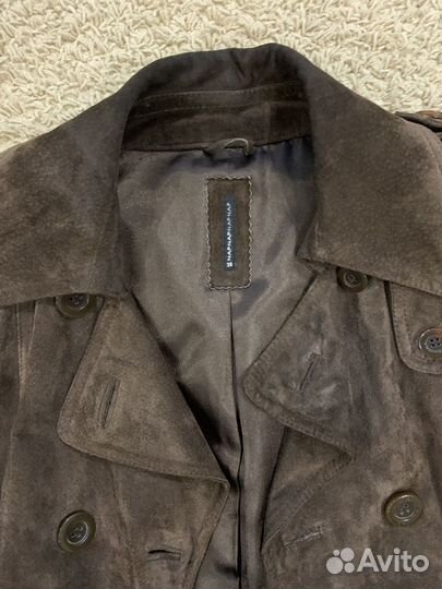 Пальто nafnaf из натуральной кожи