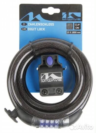 Вело-мото замок, трос