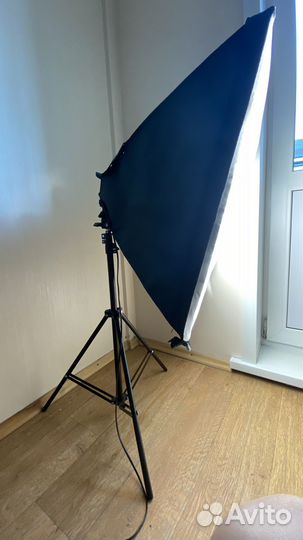 Софтбокс+3 мощные лампы