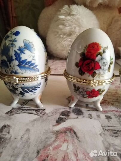 Яйцо шкатулка фаберже. 3 штуки