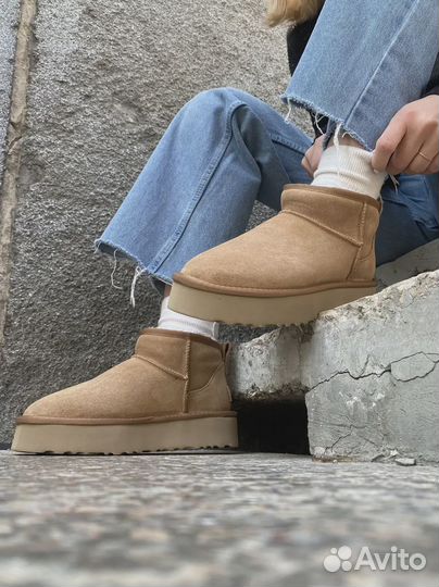 UGG Mini Platform Beige женские (Арт.4371)