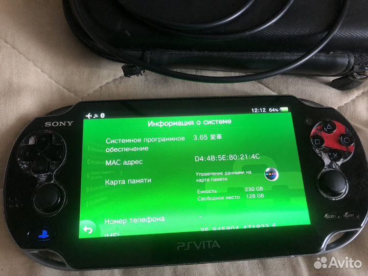 Sony Vita 3g на 256gb