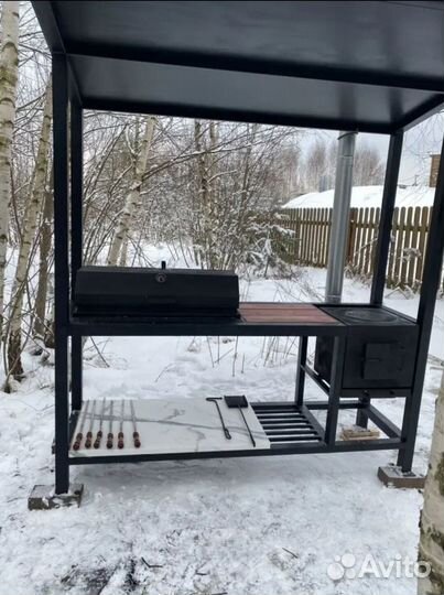 Мангал с крышей