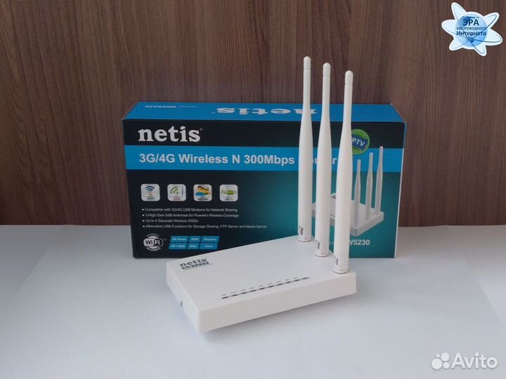 Комплект 4G c Wi-Fi роутер Netis + модем Huawei