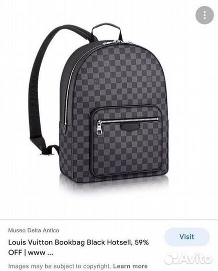 Рюкзак мужской Louis Vuitton Bookbag Black