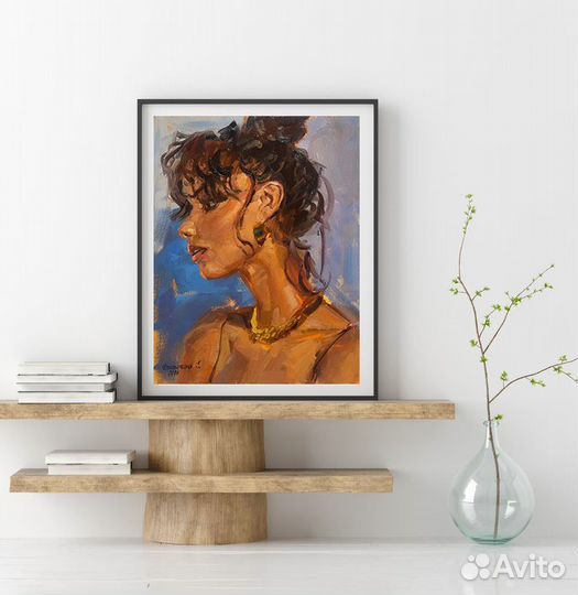 Картина маслом портрет девушки