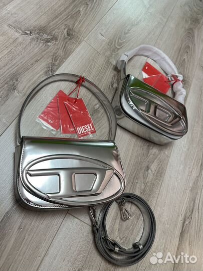 Сумка diesel 1dr серебро новая