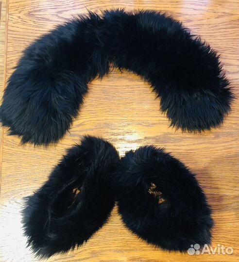 Песцовый воротник и рукава