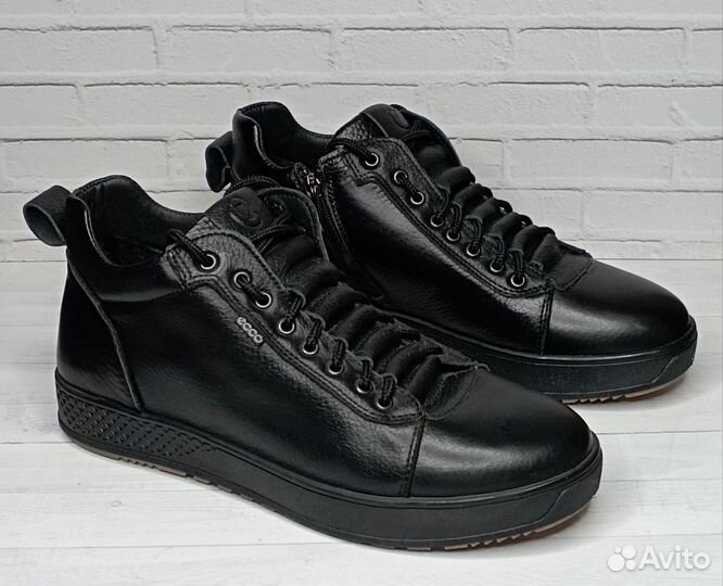 Кросовки мужские зимние кожаные