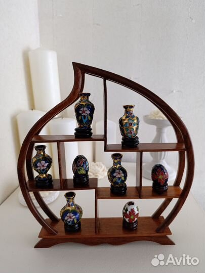 Клуазоне набор вазочки и яйца