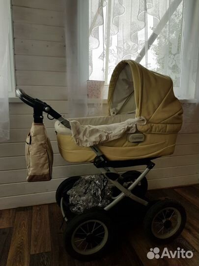 Коляска-люлька Peg Perego бежевая бу