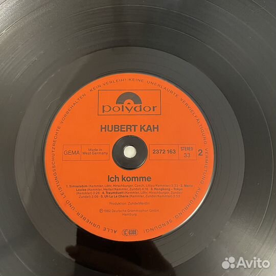 Hubert Kah Germany LP