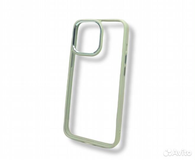Чехол для iPh13 PRO MAX plastic case luxe (мятный)