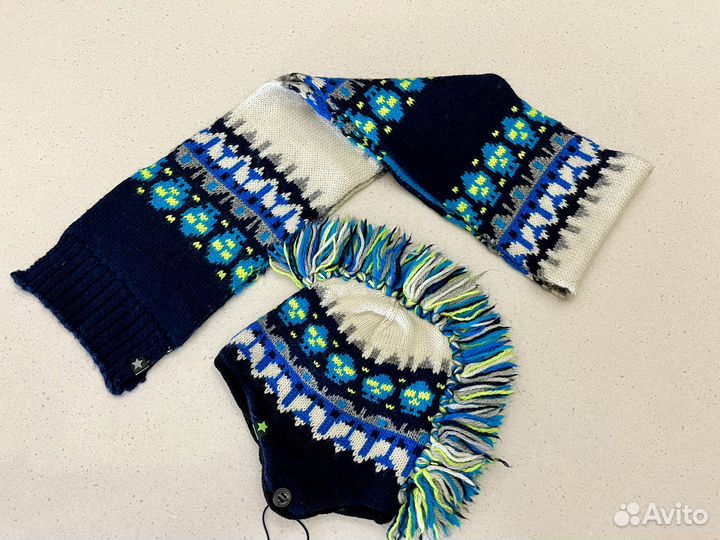 Зима шапка и шарф Molo ирокез р. 3-5