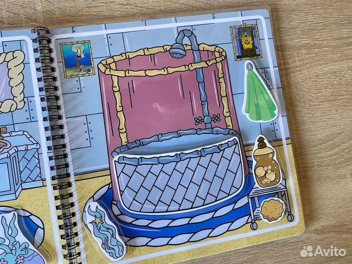 Губка Боб книжка на липучках