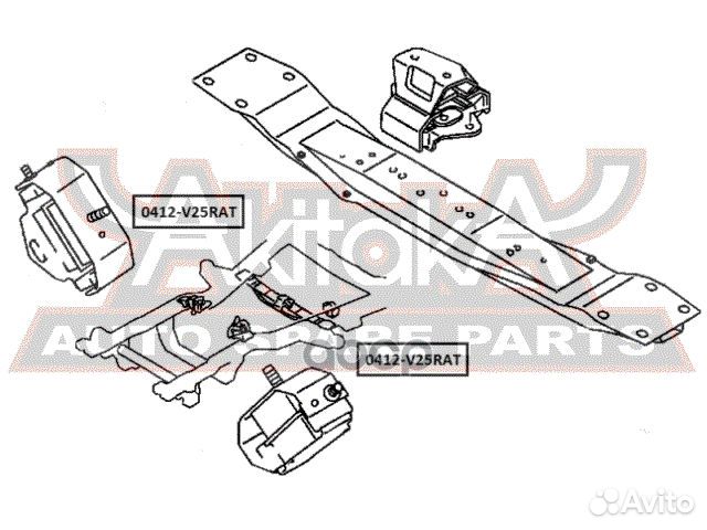 Опора двигателя задн. mitsubishi pajero II