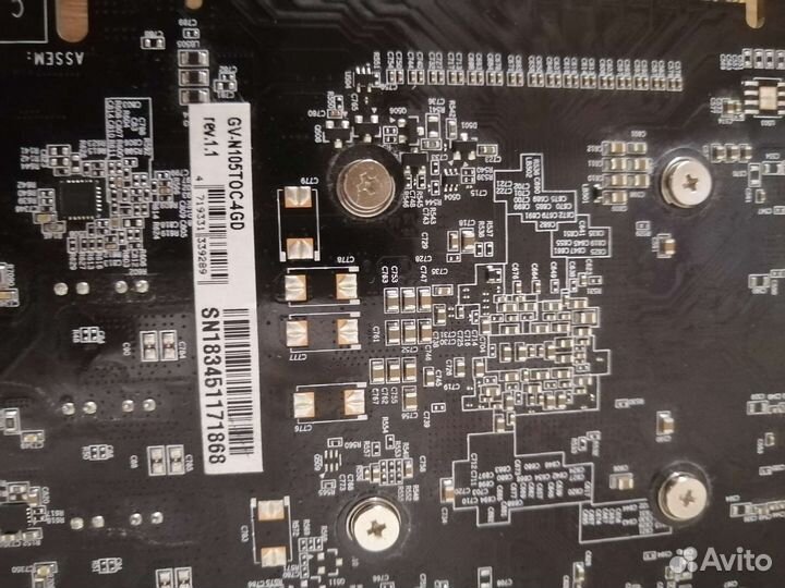 Видеокарта Gigabyte GeForce GTX 1050 Ti OC 4GB
