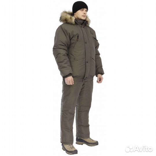 Костюм Азимут вьюга кор. Замш Премиум Хаки