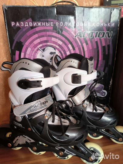 Роликовые коньки раздвижные 30-33