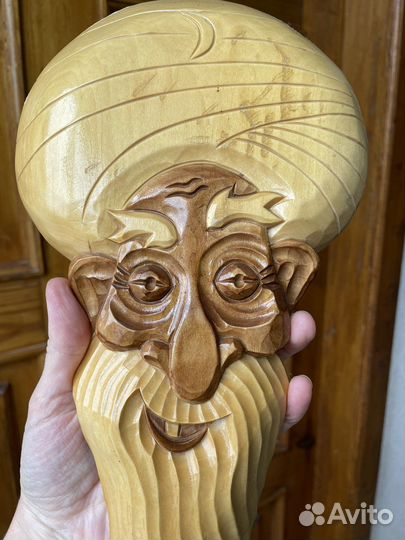 Настенный декор деревянный старик хоттабыч