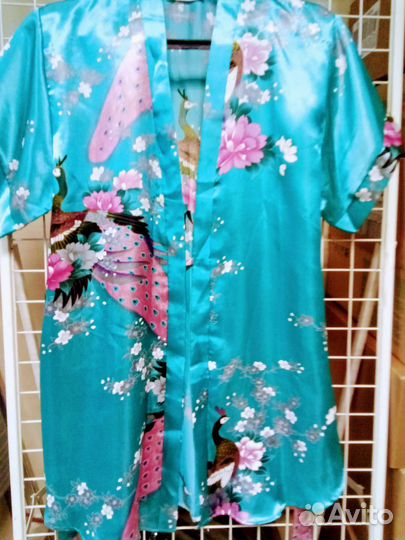 Халат женский шелковый