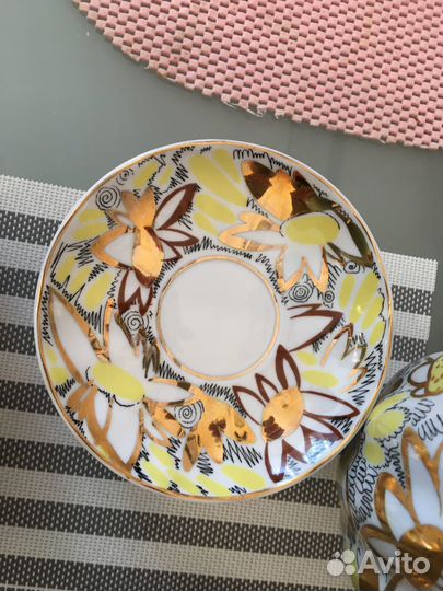 Сервиз золотые ромашки лфз