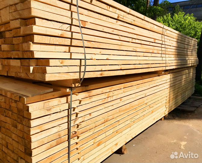 Сухая доска строганная 35х90х6000мм, сосна