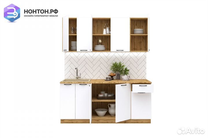 Кухня Валерия 1.8м белая