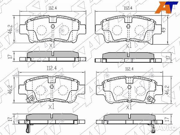 Колодки тормозные Передние toyota probox