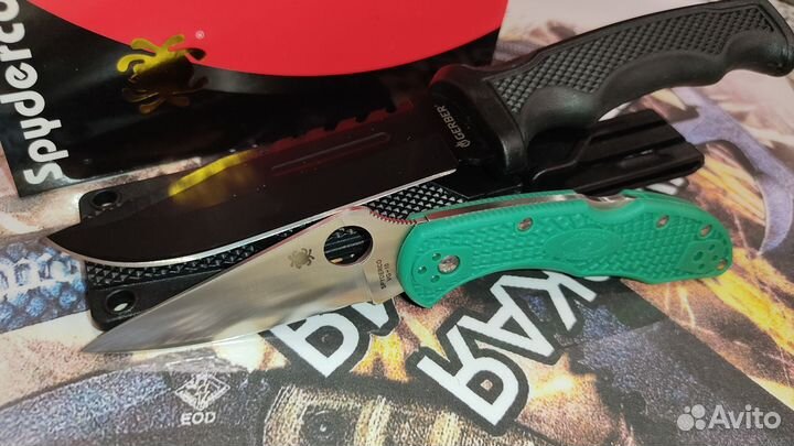 Ножи :Gerber+Spyderco Delica+Зажигалка(prozippo)